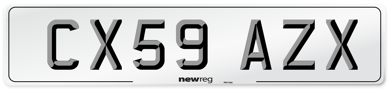 CX59 AZX Number Plate from New Reg
